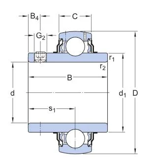 High Contact Fatigue Strength Outer Auto Wheel Bearing Yat211-203 Yel211-203-2f NSK NTN Fyh Asahi Insert Ball Bearing